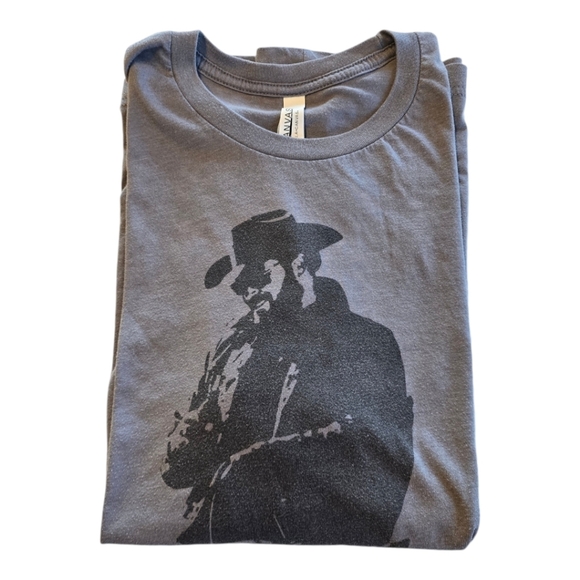 Yellowstone Tops - Yellowstone Cowboy Rip Graphic Gray T-Shirt XL